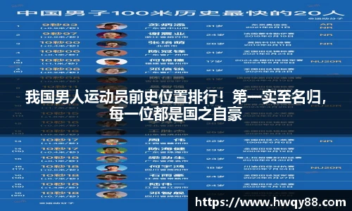 我国男人运动员前史位置排行！第一实至名归，每一位都是国之自豪